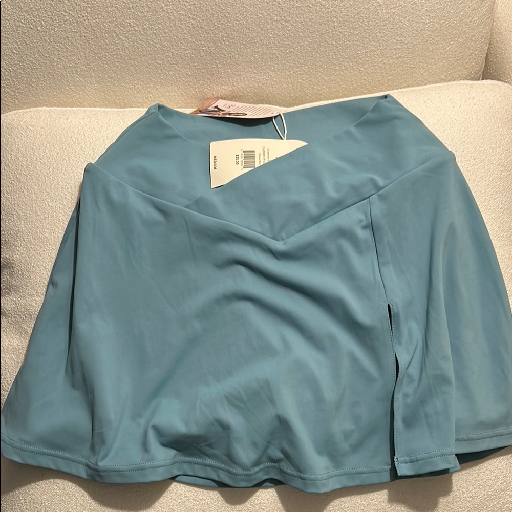 Light Blue Tennis Skirt w/ Built in Shorts